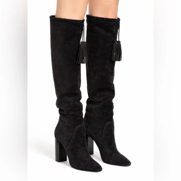 Saint Laurent Meurice tassel suede boots - Picture 1 of 14